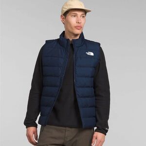 The North Face Blue Quilted Vest Insulated Casual Wear